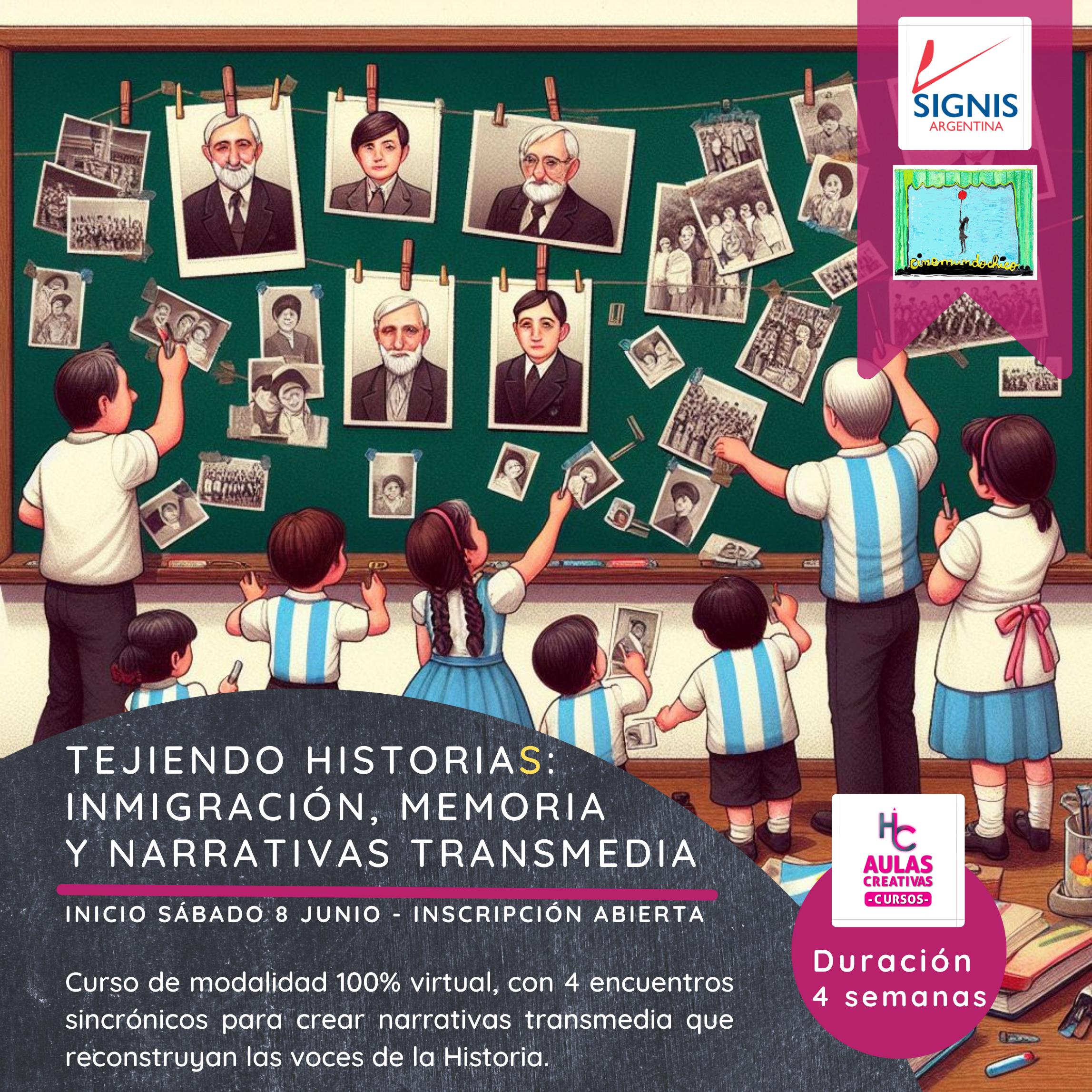 “Tejiendo Historias: Inmigración, Memoria y Narrativas Transmedia”.